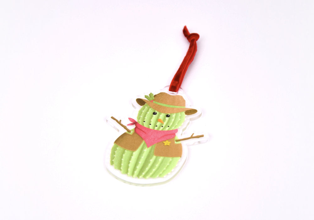 Cactus Snowman Ornament | Good Cheer Paper Co