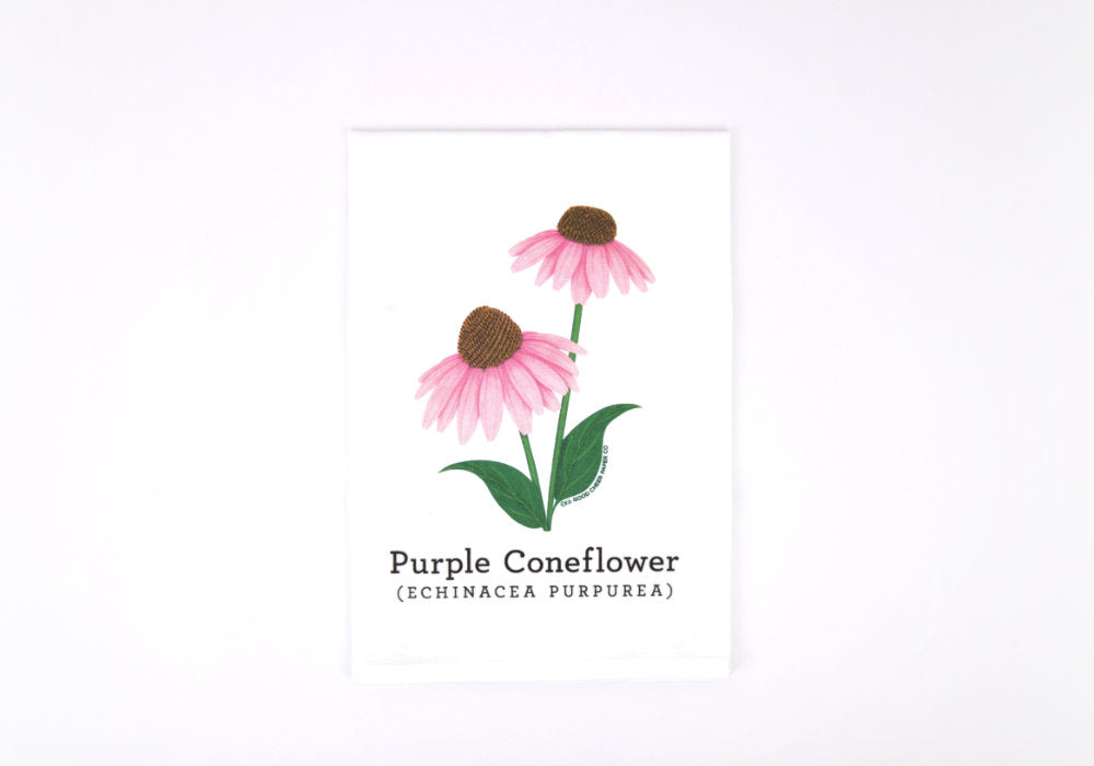Purple Coneflower Flour Sack Towel | Good Cheer Paper Co