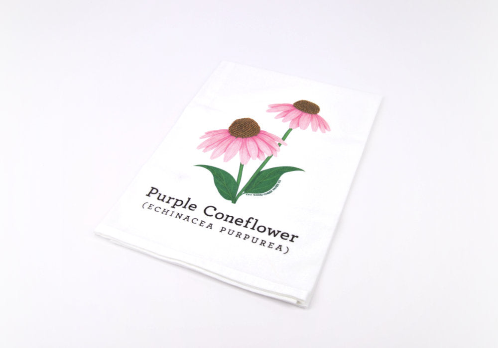 Purple Coneflower Flour Sack Towel | Good Cheer Paper Co