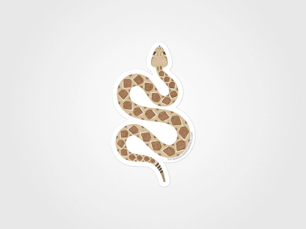 Western Diamondback Rattlesnake Sticker | Good Cheer Paper Co