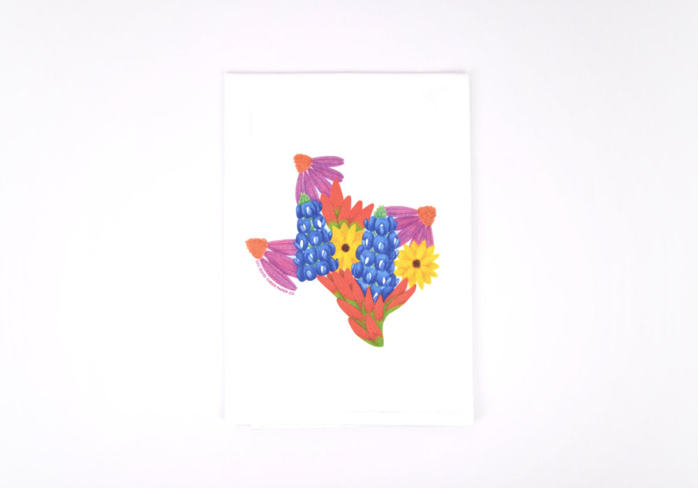 Texas Wildflowers Flour Sack Towel | Good Cheer Paper Co