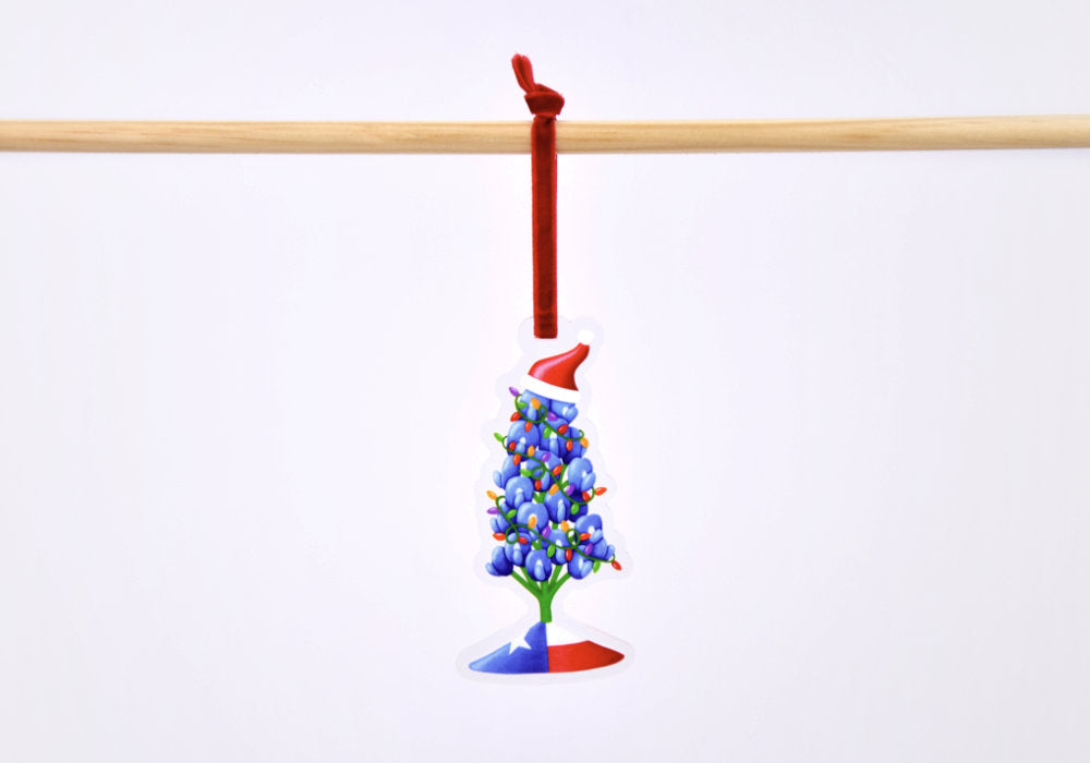 Christmas Texas Bluebonnet Ornament | Good Cheer Paper Co