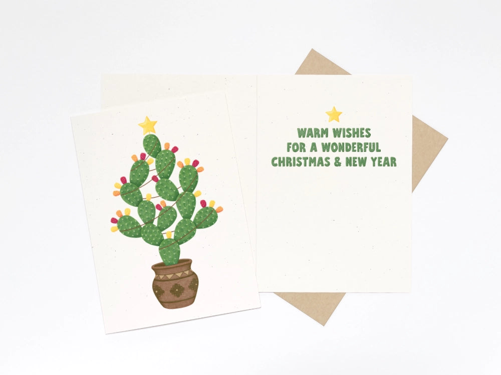 Christmas Prickly Pear Cactus Card | Good Cheer Paper Co