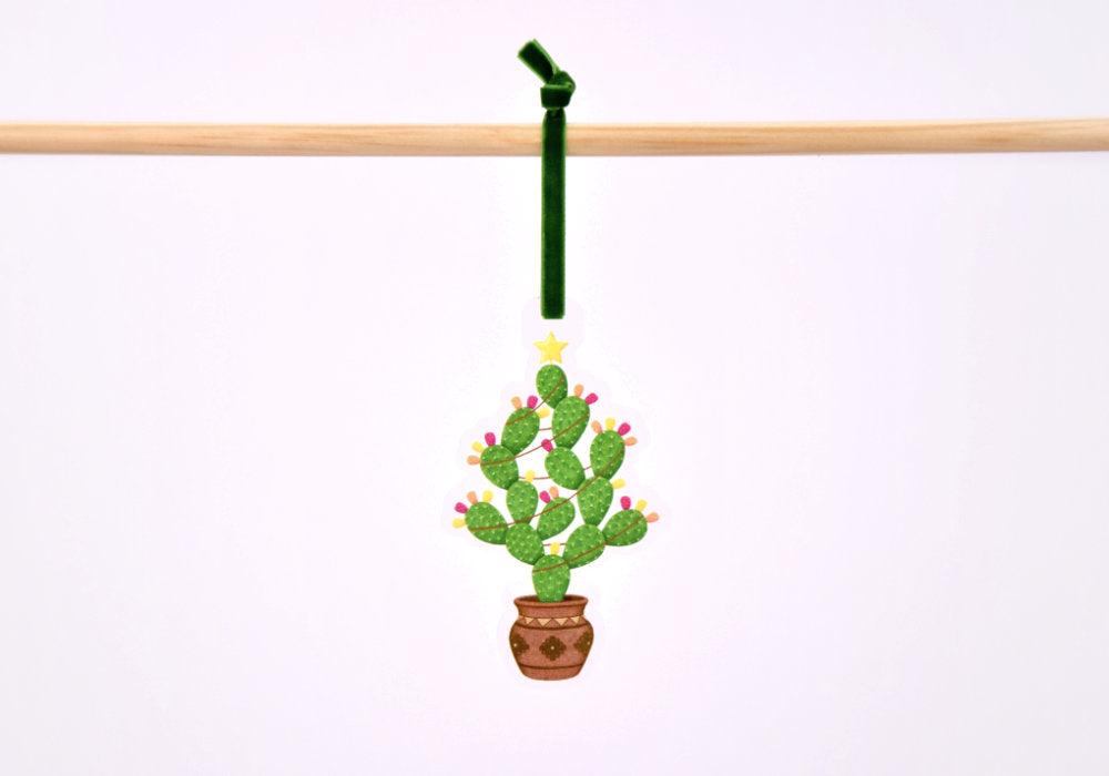 Christmas Prickly Pear Cactus Ornament | Good Cheer Paper Co