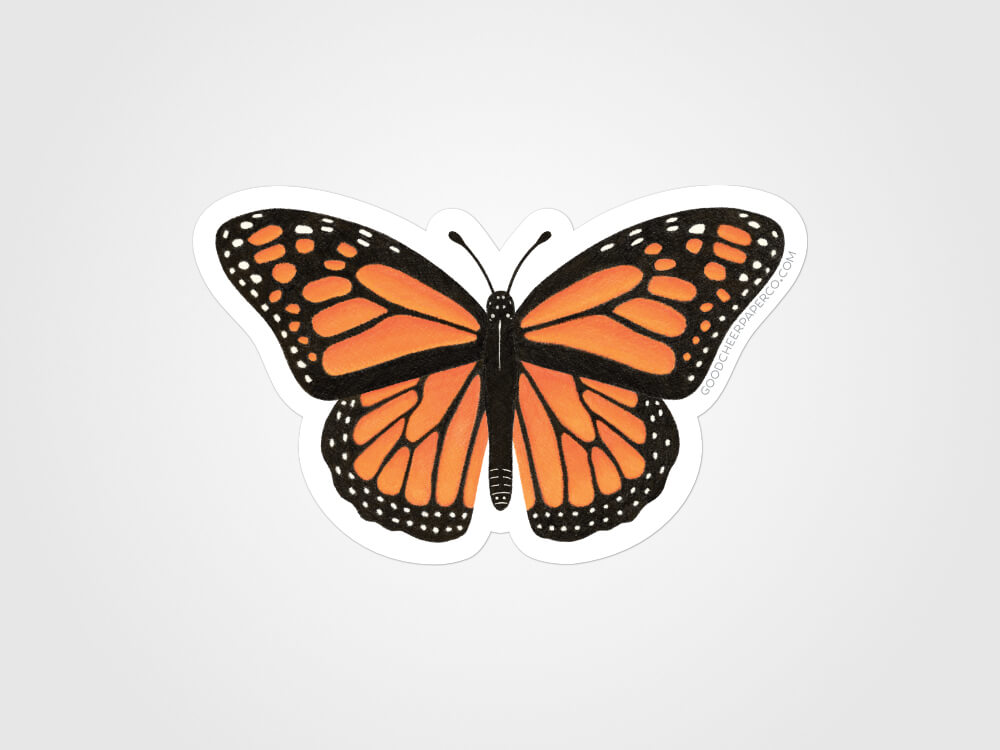 Monarch Butterfly Sticker | Good Cheer Paper Co