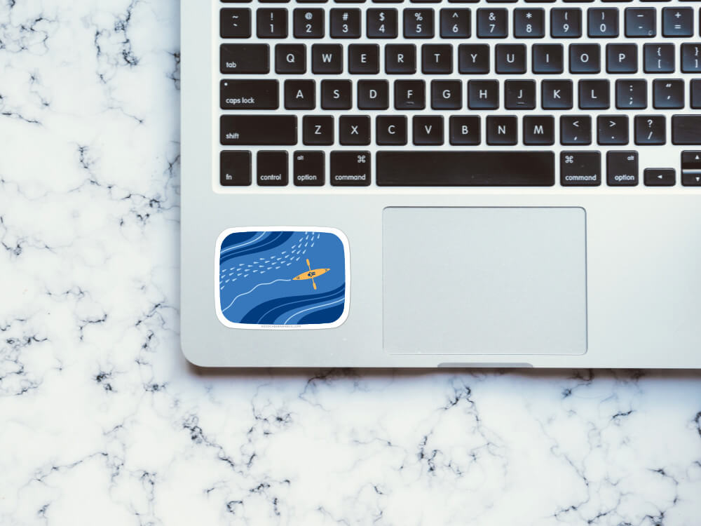 Ocean in Motion Kayak & Canoe Sticker | Good Cheer Paper Co