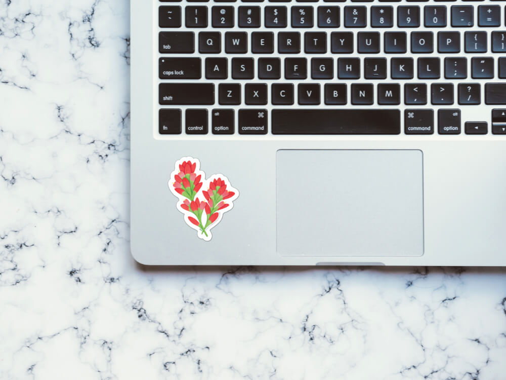 Texas Paintbrush Vinyl Sticker