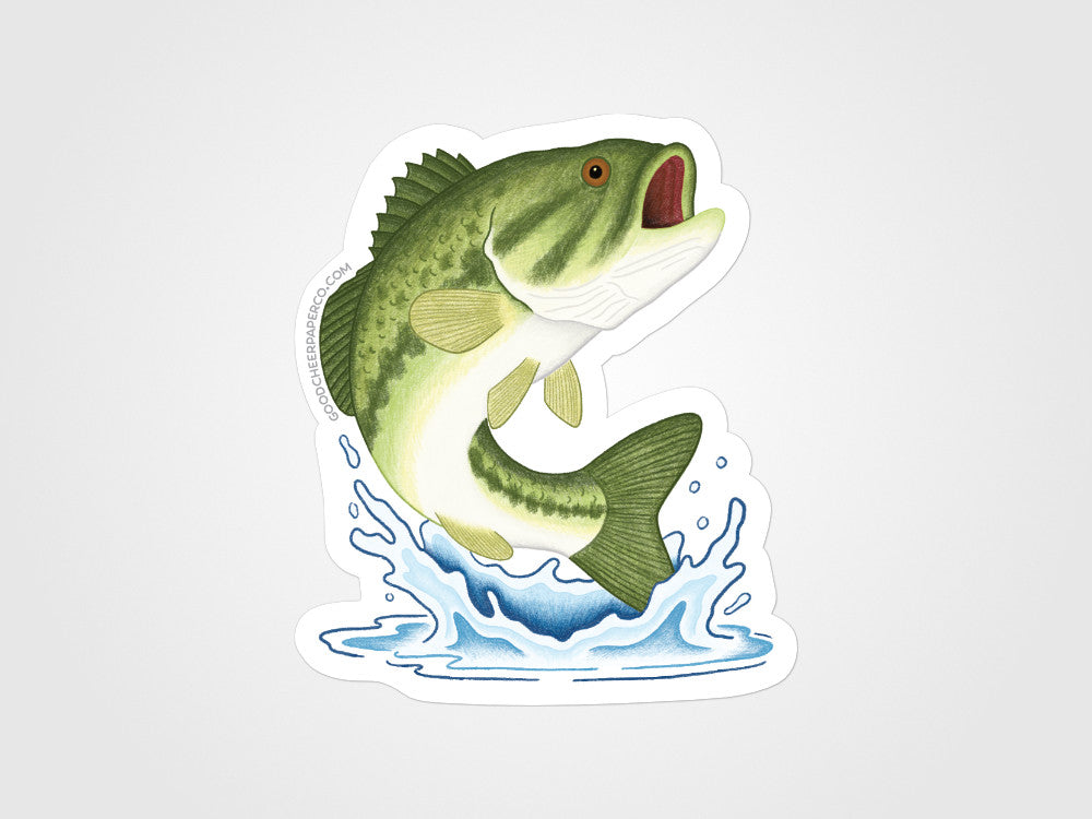 Largemouth Bass Sticker | Good Cheer Paper Co