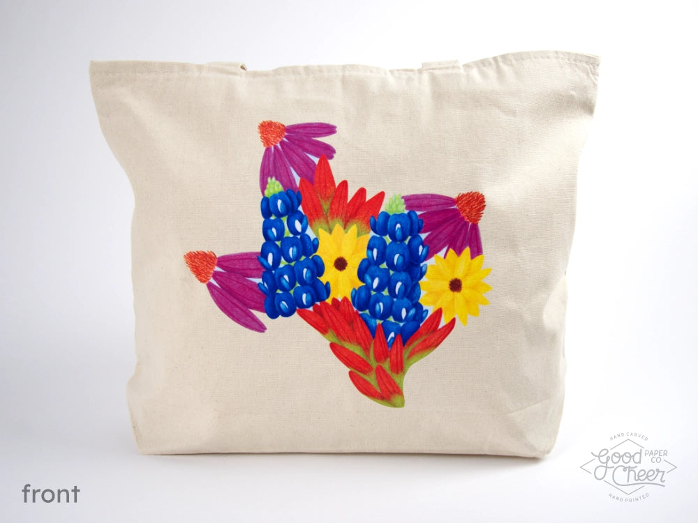 Texas Wildflower Tote Bag Front