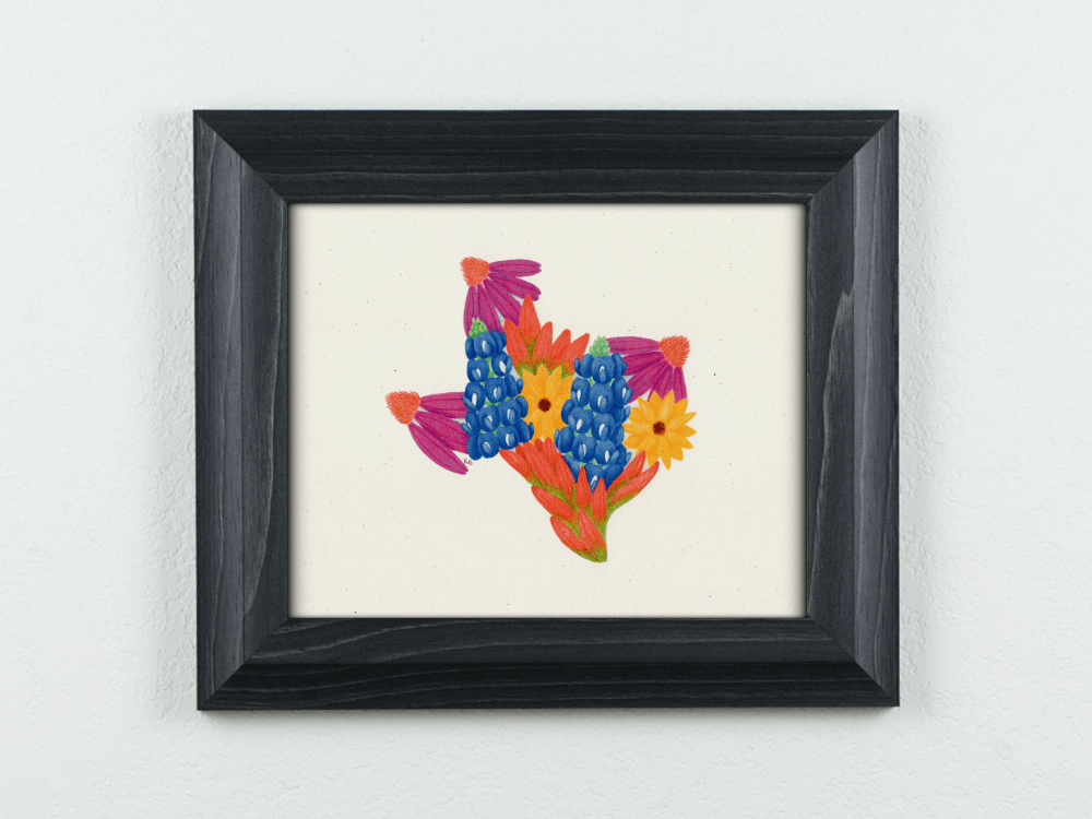 Texas Wildflowers Art Print