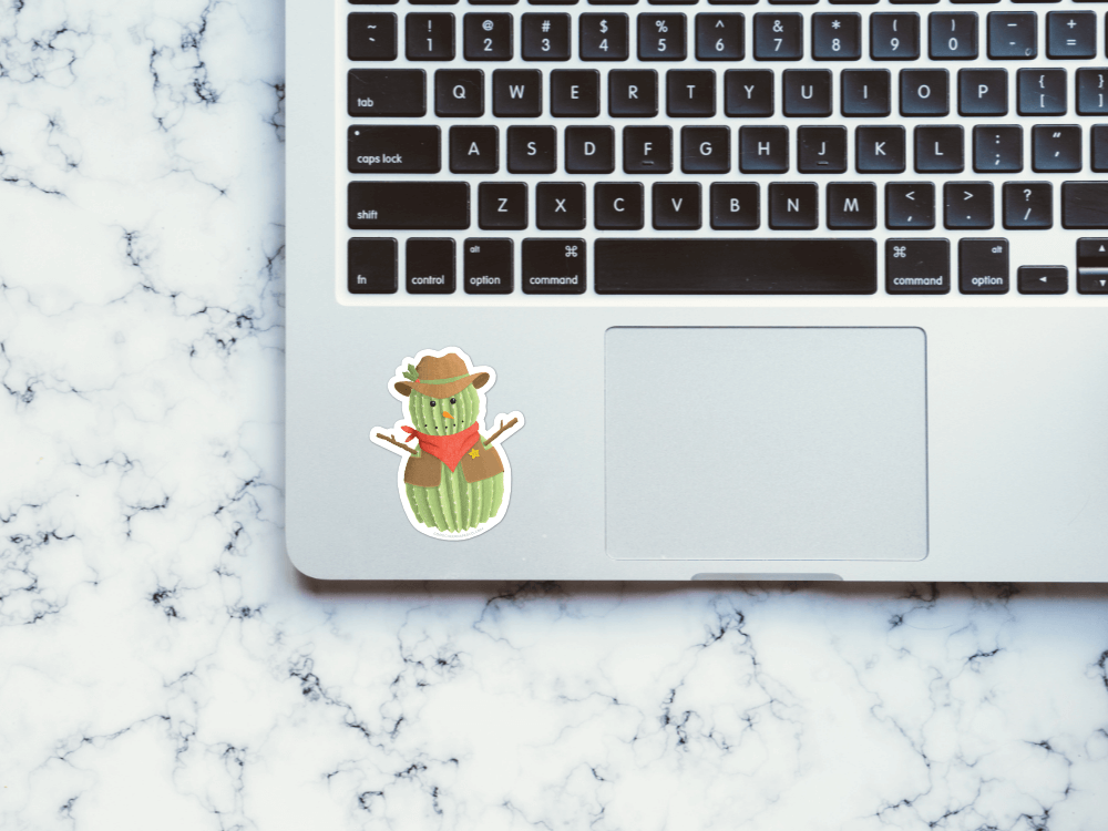 Cactus Snowman Sticker | Good Cheer Paper Co
