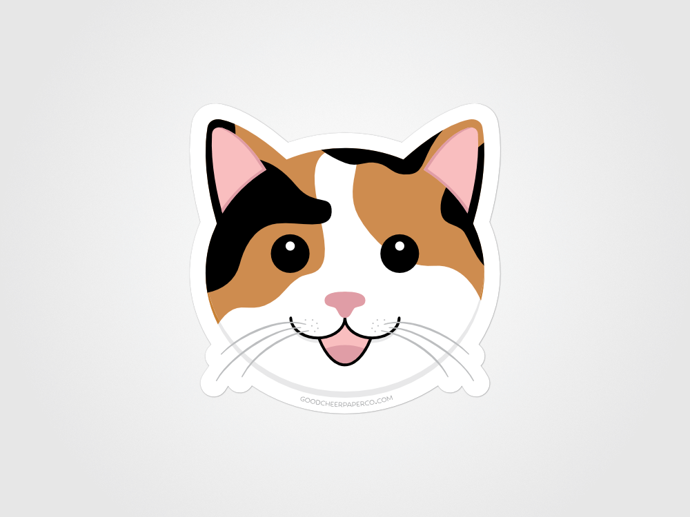 Calico Cat Sticker | Good Cheer Paper Co