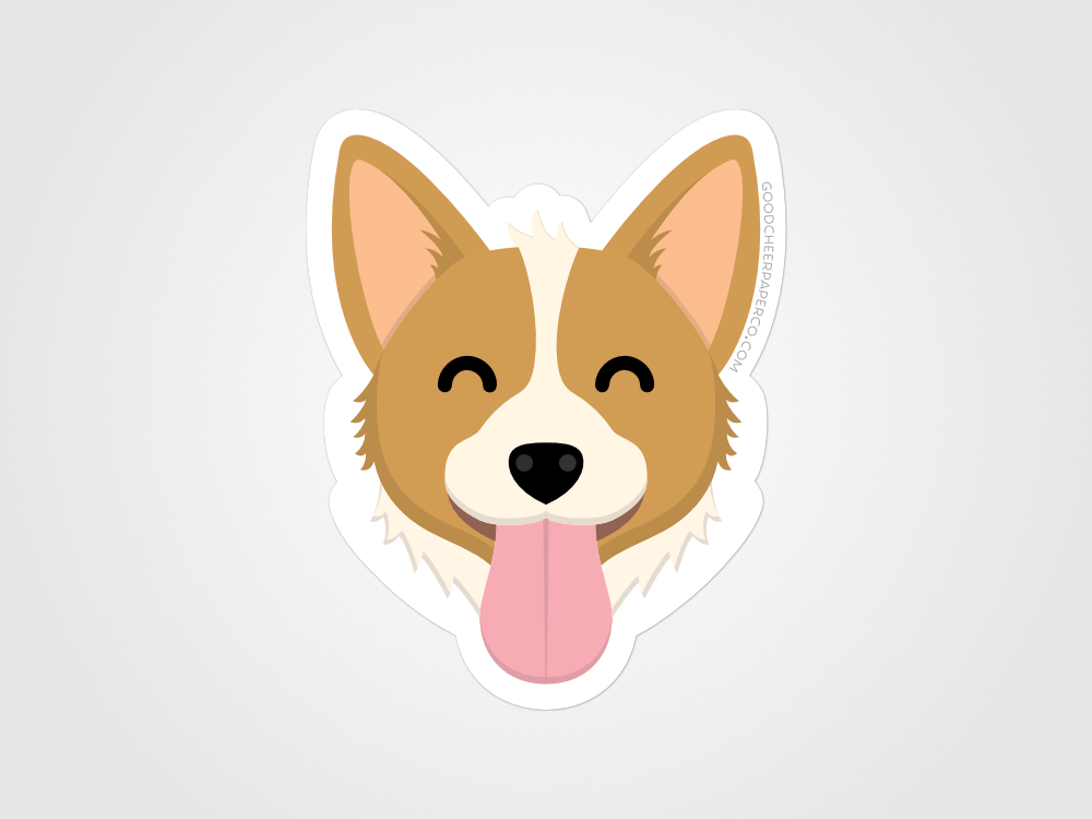 Corgi Sticker | Good Cheer Paper Co