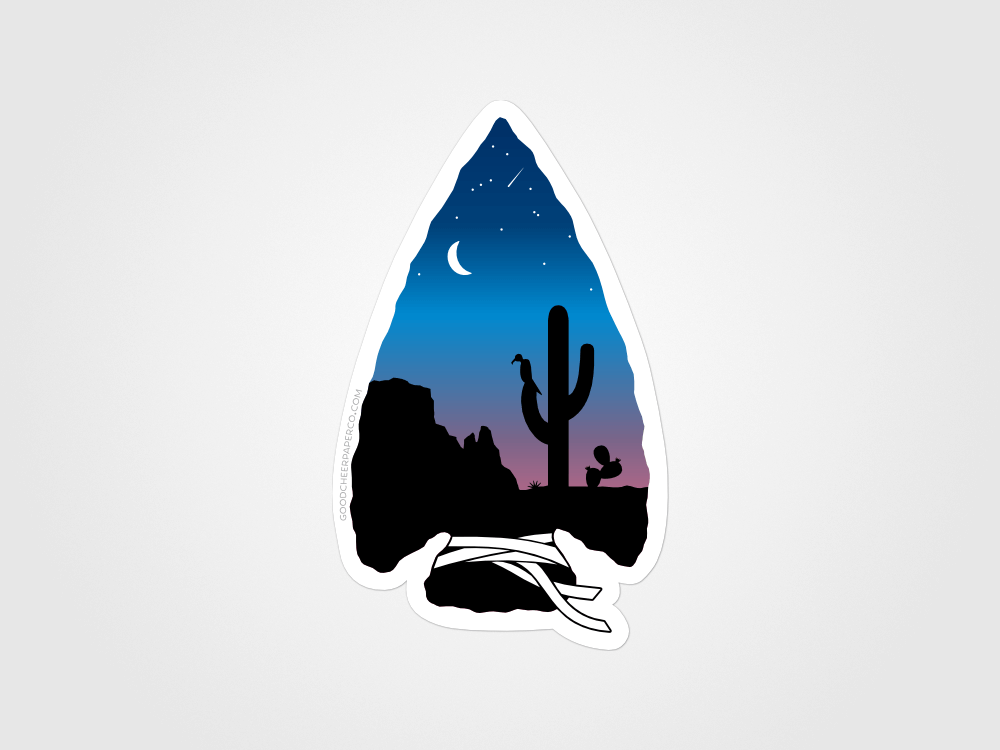 Sonoran Sunset Sticker | Good Cheer Paper Co