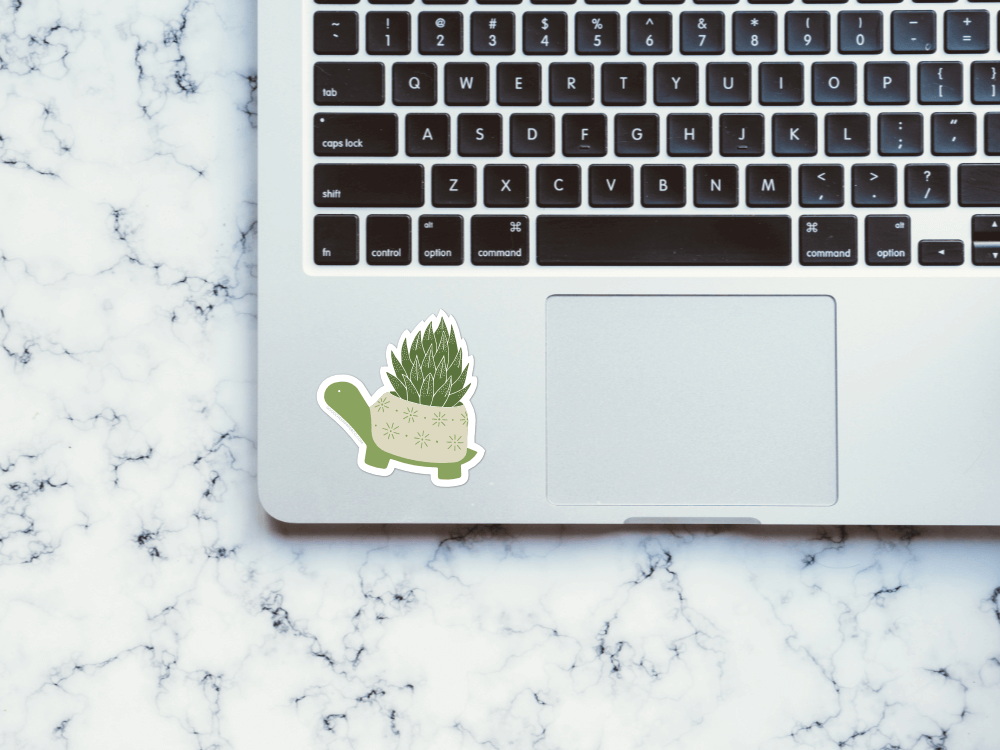 Turtle Succulent Sticker | Good Cheer Paper Co