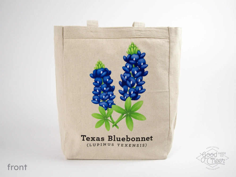 Texas Bluebonnet Tote Bag Front