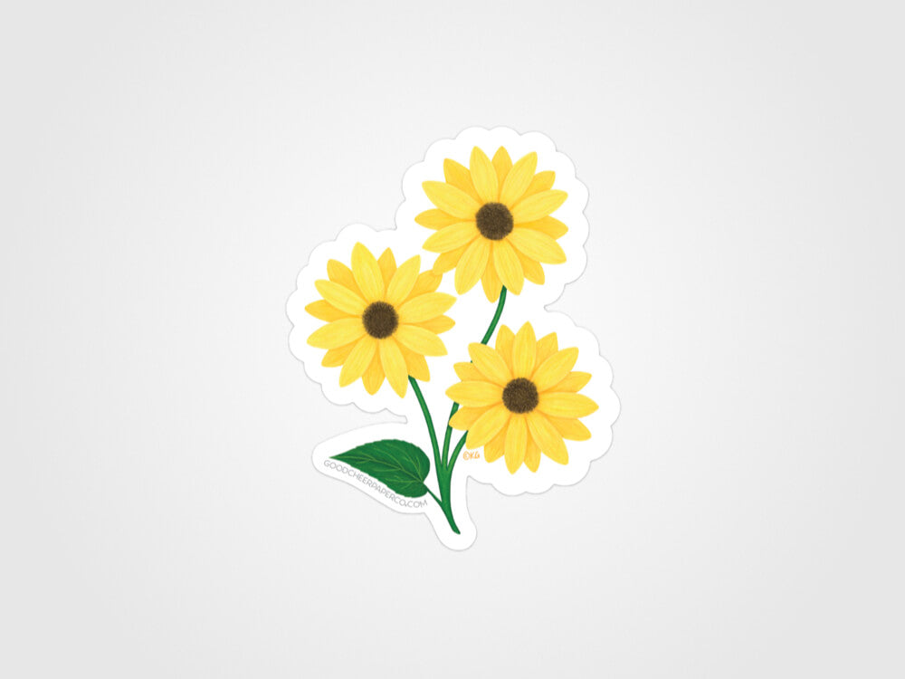 Texas Sunflower Vinyl Sticker
