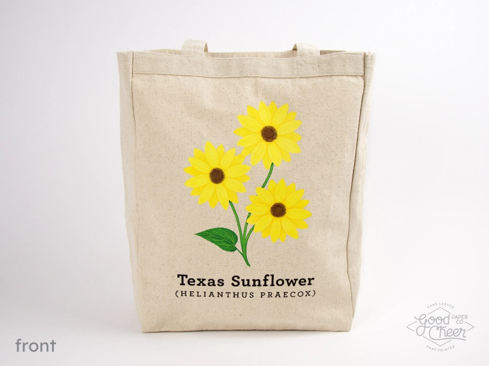 Texas Sunflower Tote Bag Front