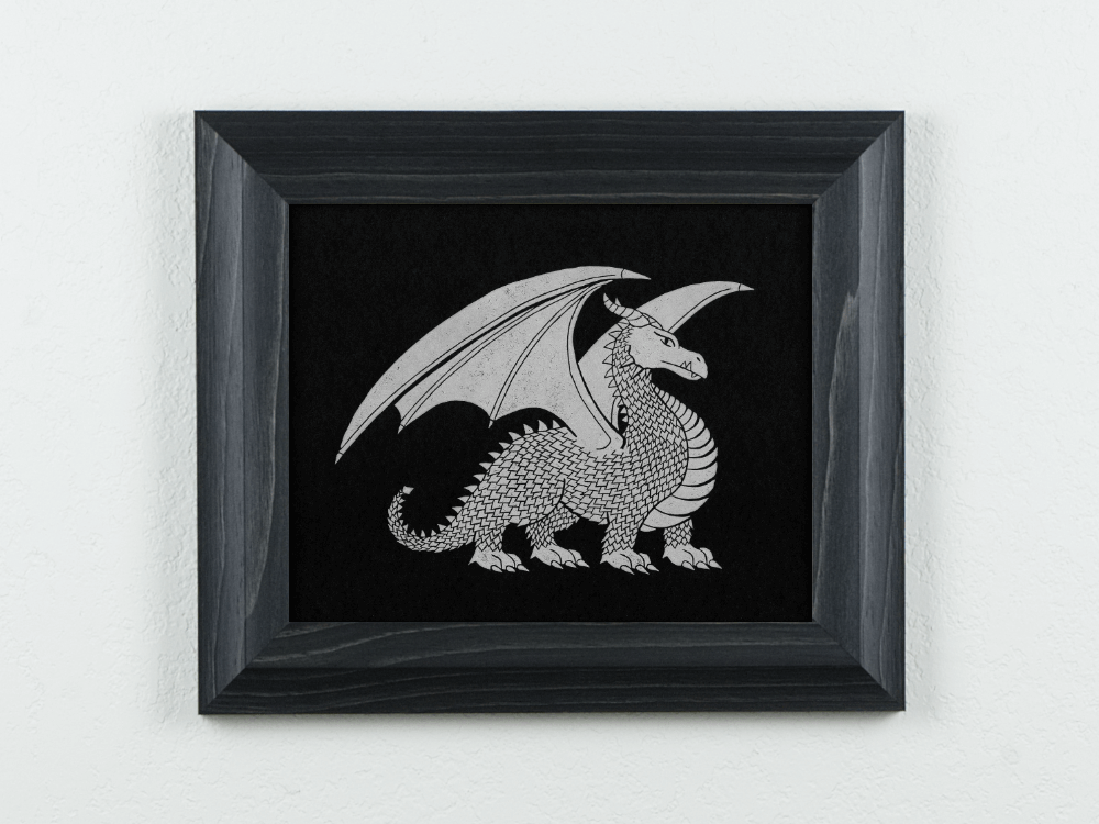 Dragon Linocut | Good Cheer Paper Co