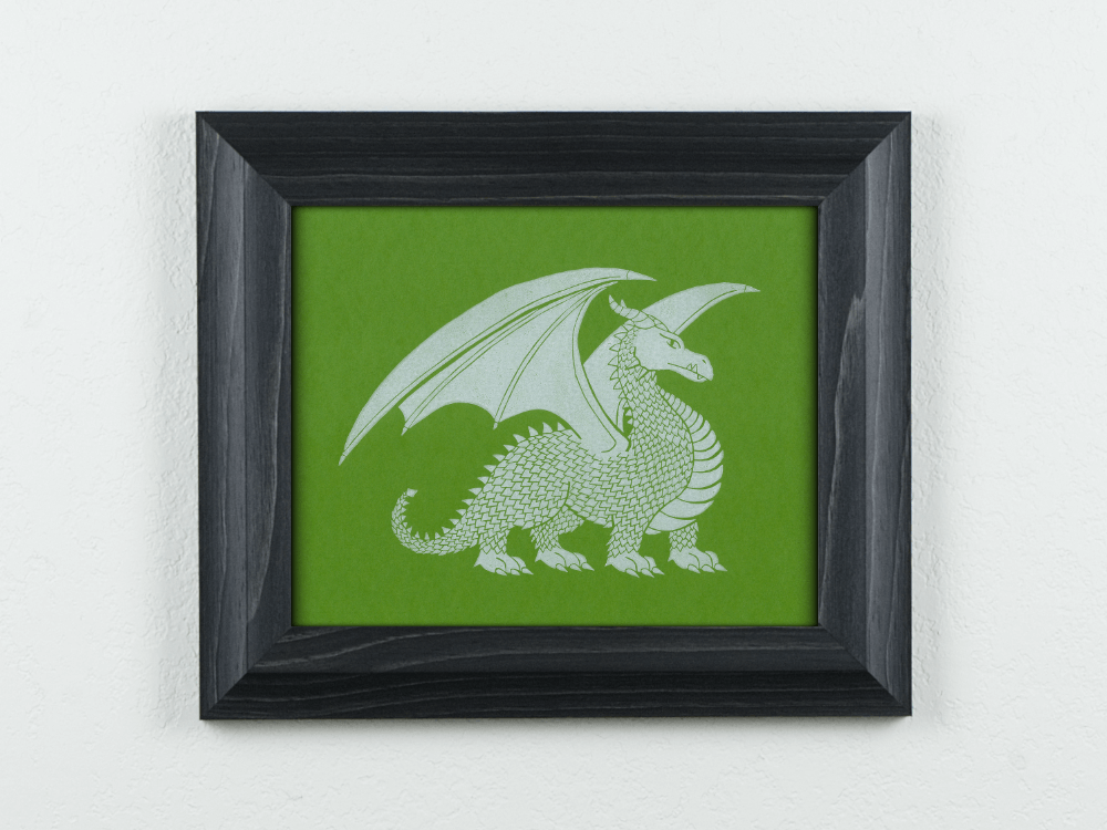 Dragon Linocut | Good Cheer Paper Co