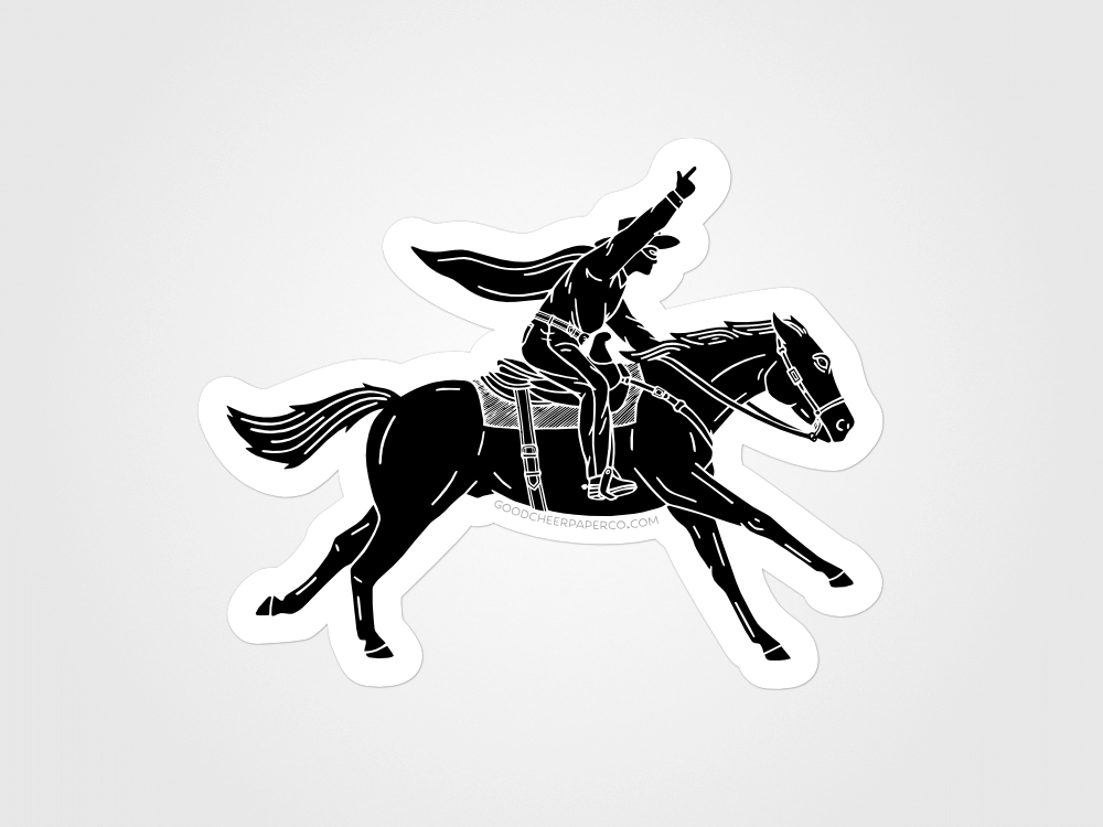 Masked Rider Sticker | Good Cheer Paper Co