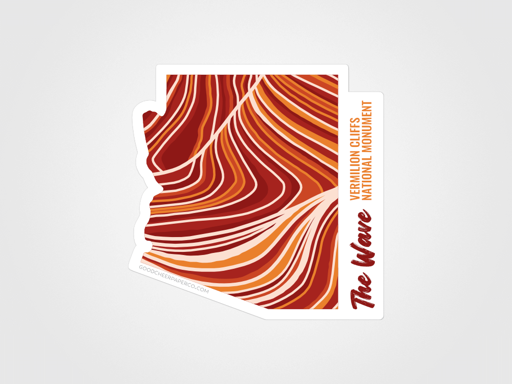The Wave Arizona Sticker | Good Cheer Paper Co