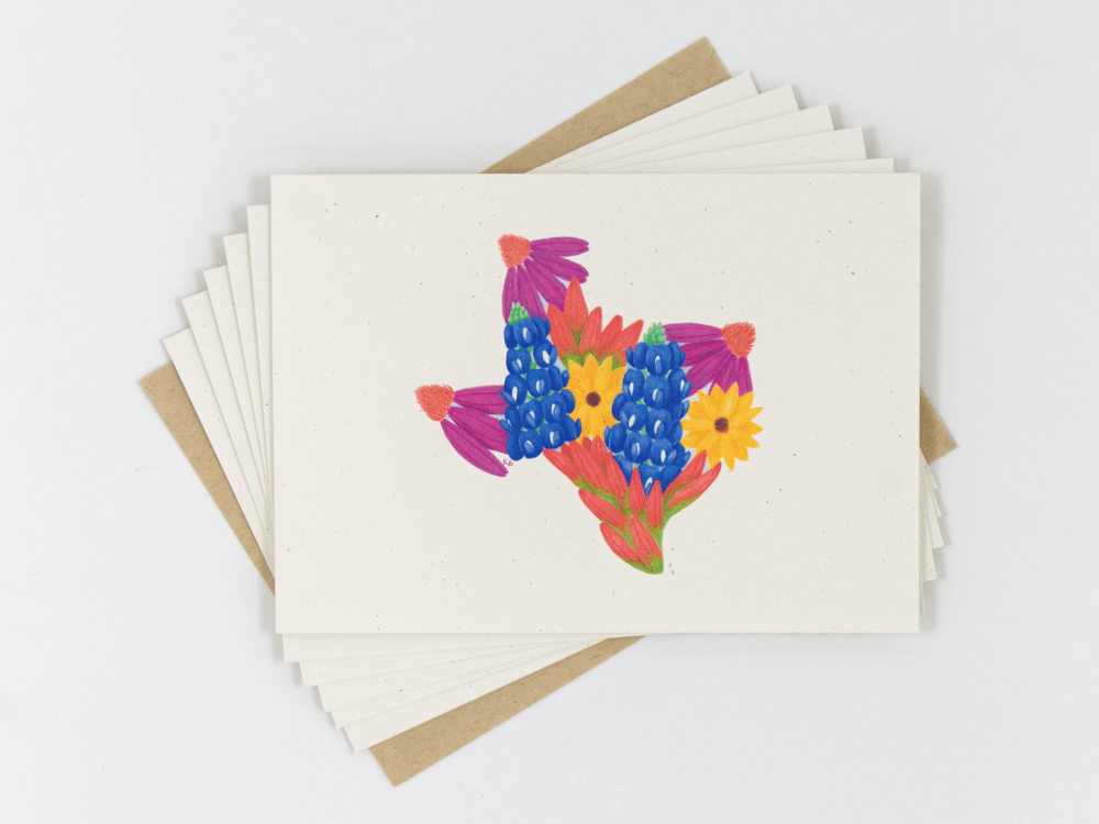 Texas Wildflowers Set of 6 Cards